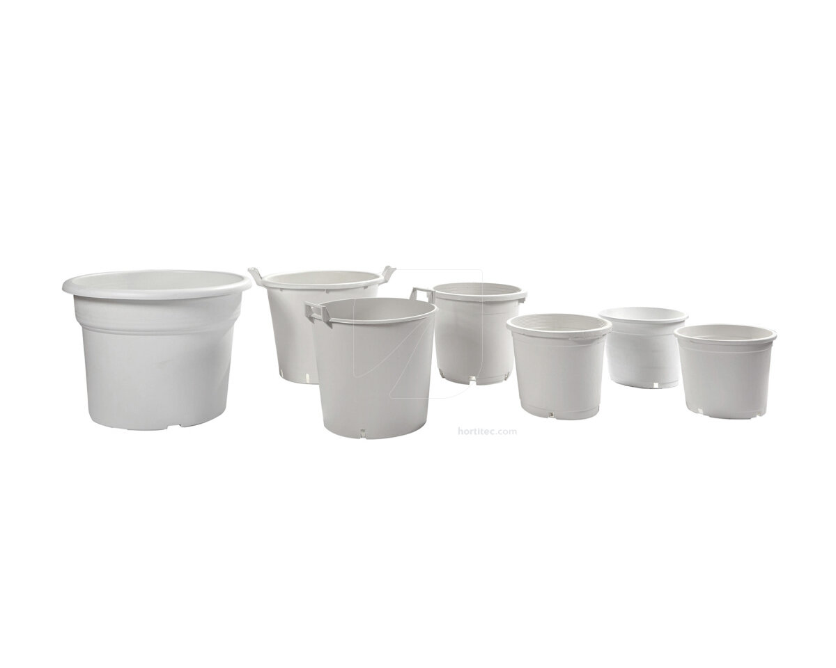 Maceta redonda blanca (25 cm) (10 l)