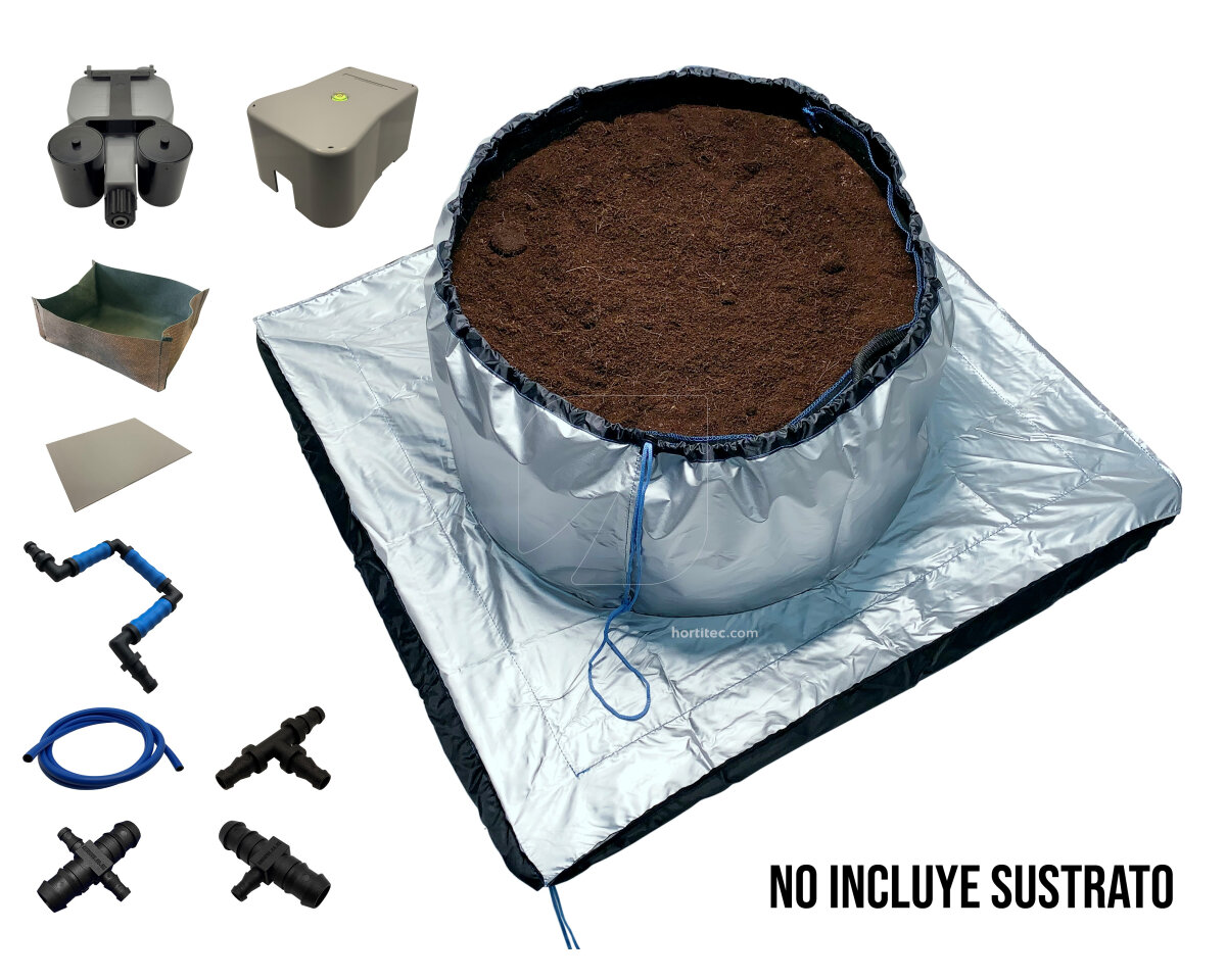 Kit cubierta reflectante grande con aquavalve y peso-cubierta autopot