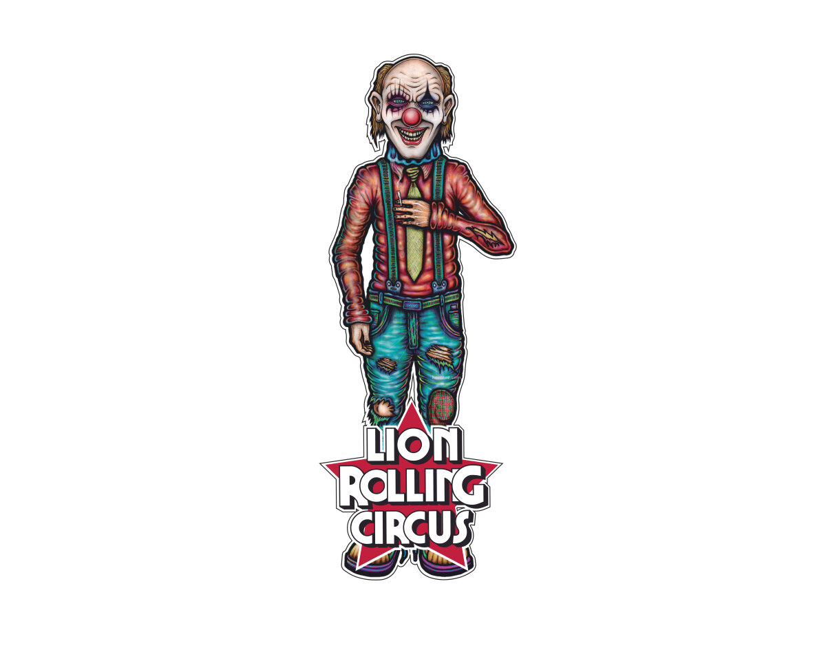 Figura carton lion rolling circus
