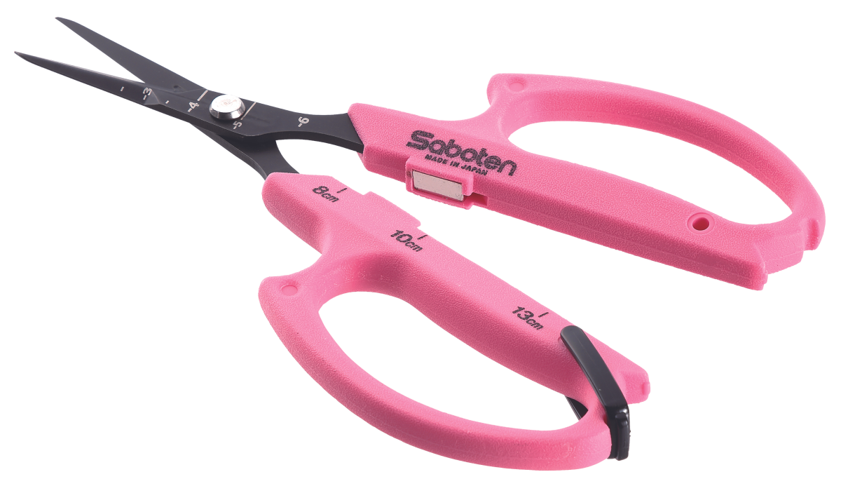 Tijera automática recta rosa saboten