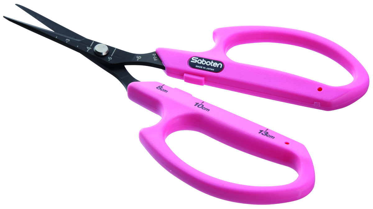 Tijeras angulada rosa saboten