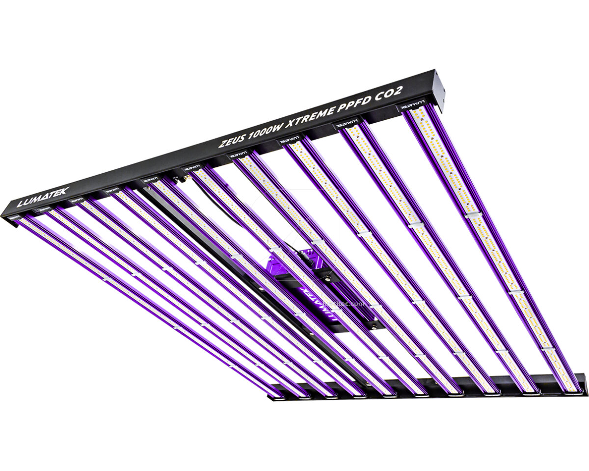 Sistema led zeus 1000 w extreme ppfd co2 lumatek