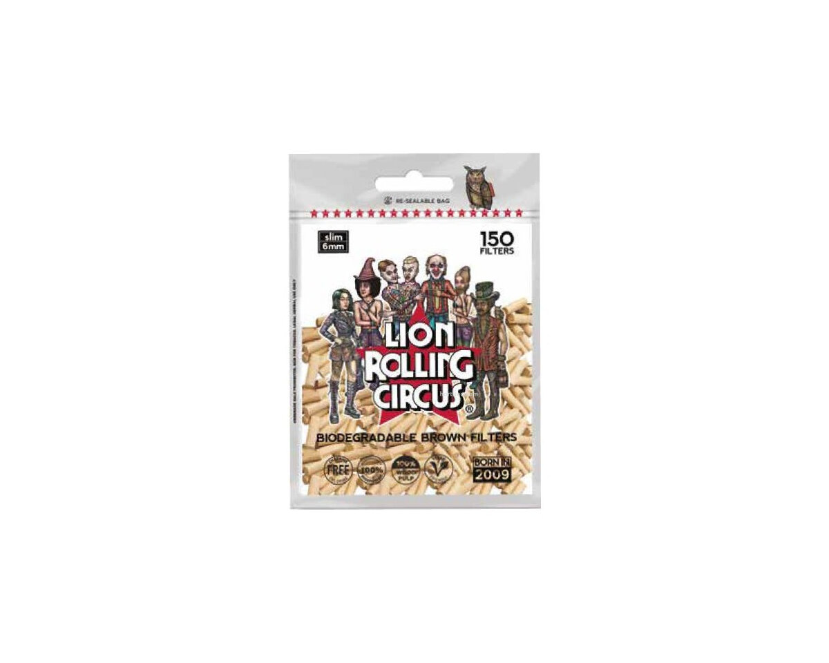 Filtros de acetato biodegradables (150 uds) lion rolling circus