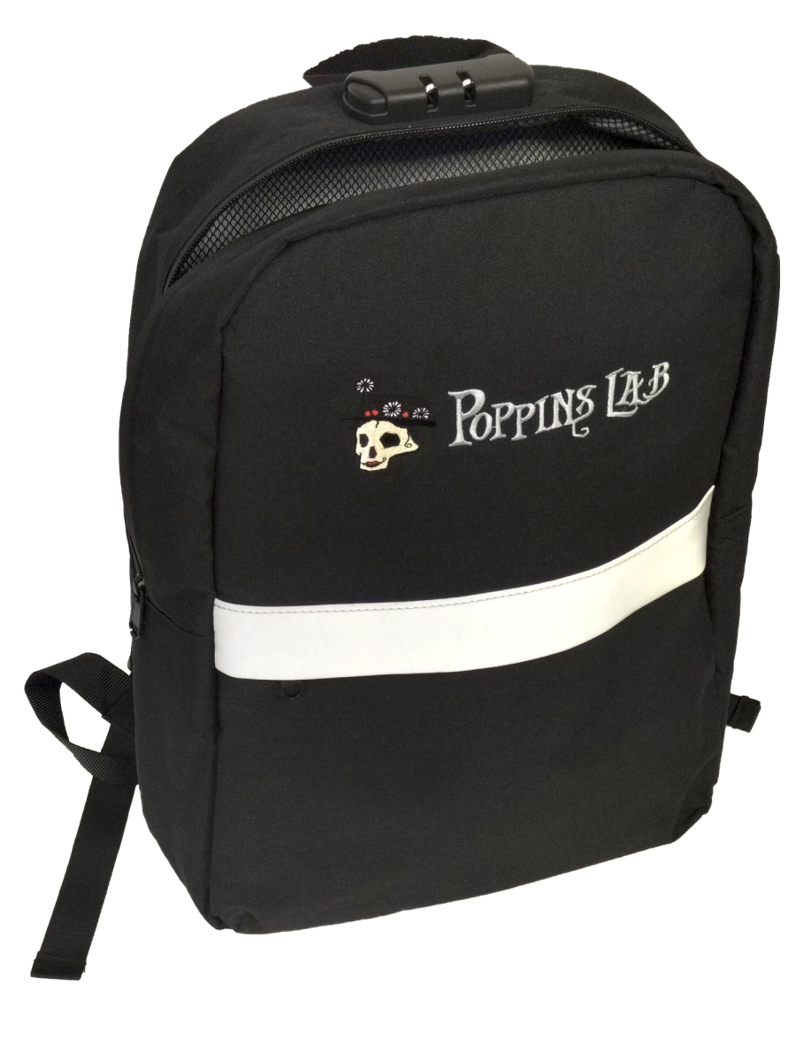 Mochila anti-olor lock 30x42x13cm poppins lab (negra)